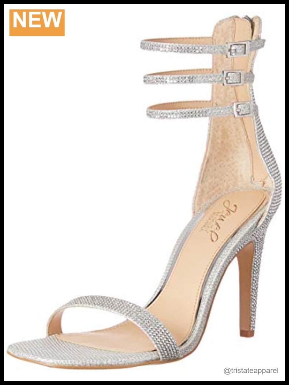 Regina Stiletto Heeled Sandals Open Toe Ankle Strap Fabric Dress Shoes